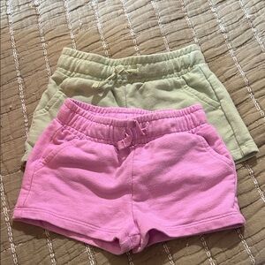 Pink and Green Kids Shorts Set